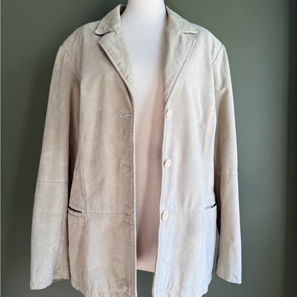 Vintage Beige Suede Jacket